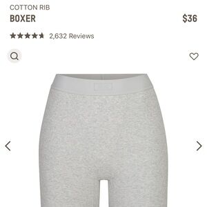 Skims Cotton Rib Boxer
